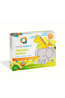 Pintura Mágica - Elefante, Girafa e Coelho (3+)